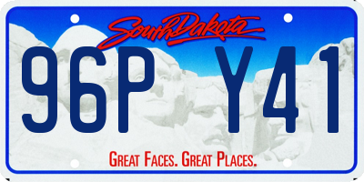 SD license plate 96PY41