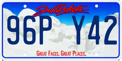 SD license plate 96PY42