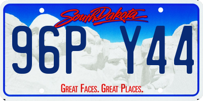 SD license plate 96PY44