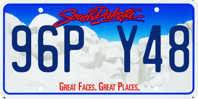 SD license plate 96PY48