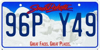 SD license plate 96PY49
