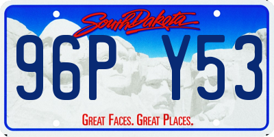 SD license plate 96PY53