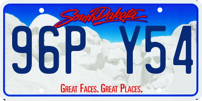 SD license plate 96PY54