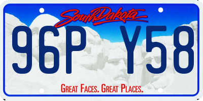 SD license plate 96PY58