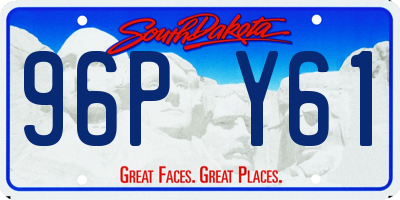 SD license plate 96PY61