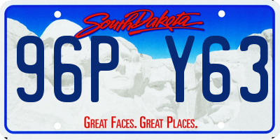 SD license plate 96PY63