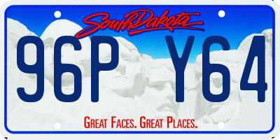 SD license plate 96PY64