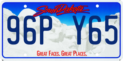 SD license plate 96PY65