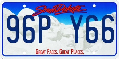 SD license plate 96PY66