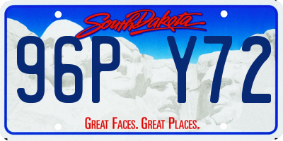 SD license plate 96PY72