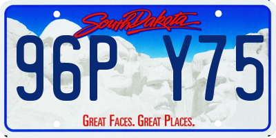 SD license plate 96PY75