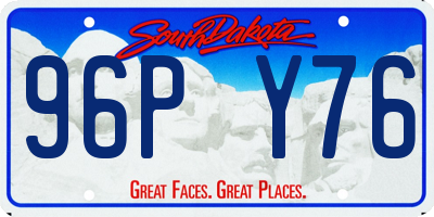 SD license plate 96PY76