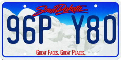 SD license plate 96PY80