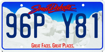 SD license plate 96PY81
