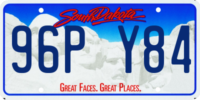 SD license plate 96PY84