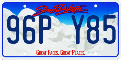 SD license plate 96PY85