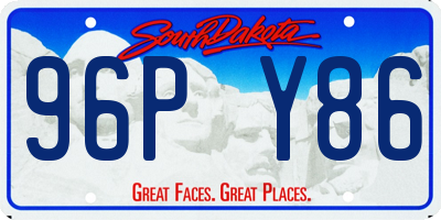 SD license plate 96PY86