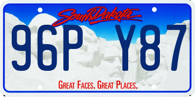 SD license plate 96PY87