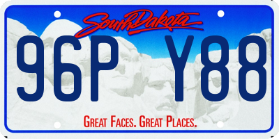 SD license plate 96PY88