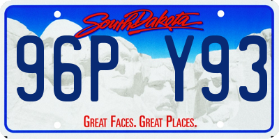 SD license plate 96PY93