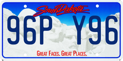SD license plate 96PY96