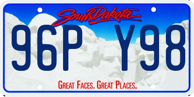 SD license plate 96PY98