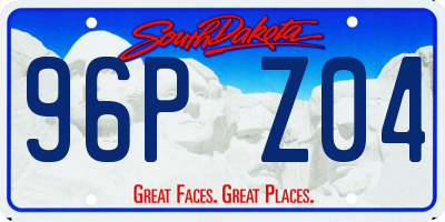SD license plate 96PZ04