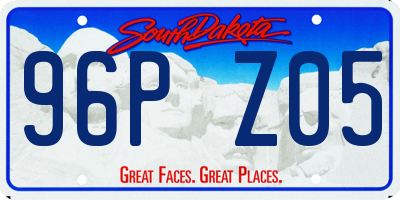 SD license plate 96PZ05