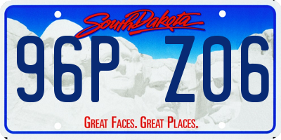 SD license plate 96PZ06