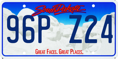 SD license plate 96PZ24
