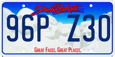 SD license plate 96PZ30