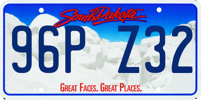 SD license plate 96PZ32