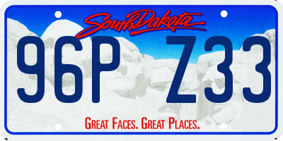 SD license plate 96PZ33