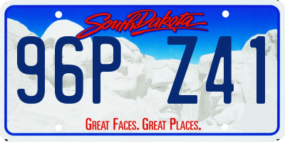 SD license plate 96PZ41