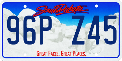 SD license plate 96PZ45