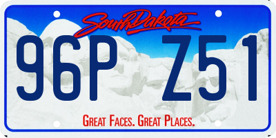 SD license plate 96PZ51
