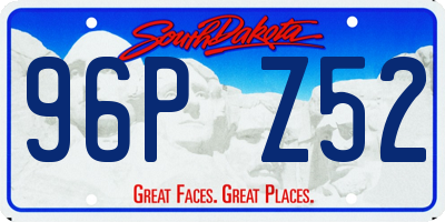 SD license plate 96PZ52