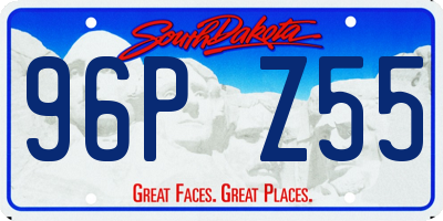 SD license plate 96PZ55