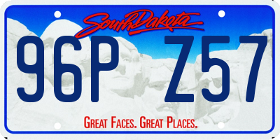 SD license plate 96PZ57