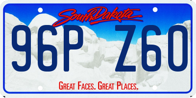 SD license plate 96PZ60