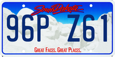 SD license plate 96PZ61