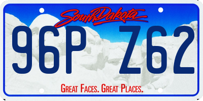 SD license plate 96PZ62