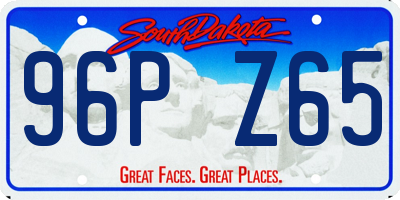 SD license plate 96PZ65