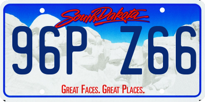 SD license plate 96PZ66
