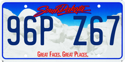 SD license plate 96PZ67