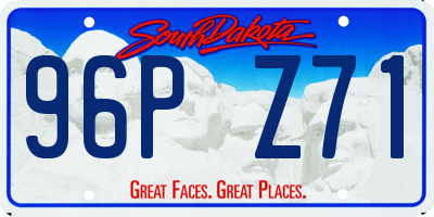 SD license plate 96PZ71