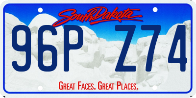 SD license plate 96PZ74