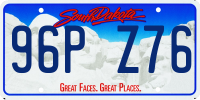 SD license plate 96PZ76