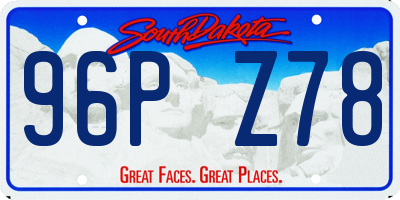 SD license plate 96PZ78