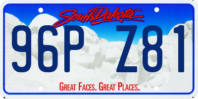 SD license plate 96PZ81